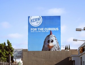 Chicken Boy KCRW for the curious radio billboard